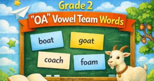 OA Vowel Team words