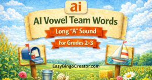 "AI" vowel team words list