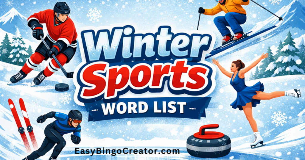 Winter Sports Word List